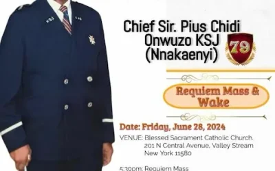 Requiem Mass For Late Brother Pius Chidi Onwuzo, Commandery 626 New York